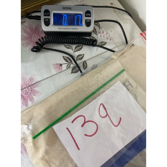 Casa Health Cotton Canvas Zipper Pouch Beige/Blue 10x7 Inches Lightweight 13q - Picture 6 of 6